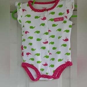 Carter's made with love Baby Girl Sunsuit/Onesie Size 3M Says "daddy's girl"